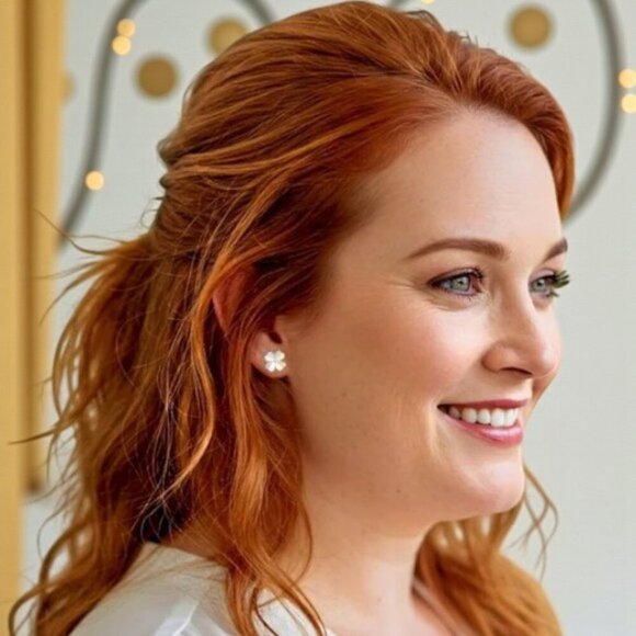 🆕️ S925 Silver Four-Leaf Clover Stud Earrings Dainty Trendy Lucky Charm Jewelry - Picture 10 of 14